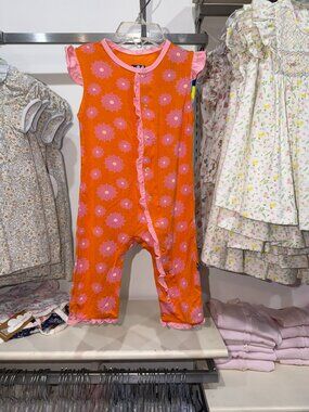 New With Tags Kickee Pants Tank Ruffle Coverall 12-18M